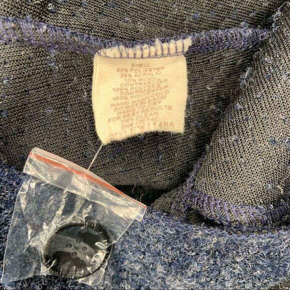 Sz Medium Blue & Gray Faux fur collar jacket - Picture 4 of 6